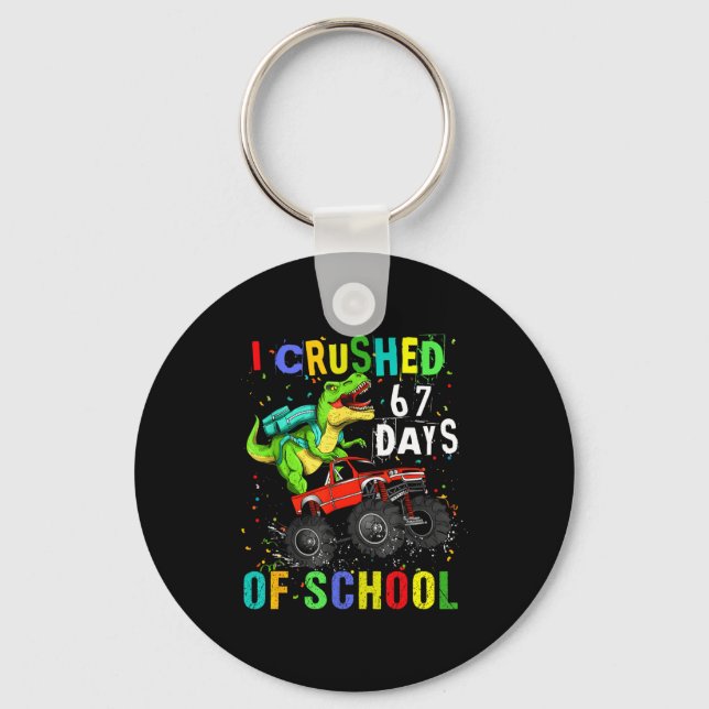 Chaveiro Eu Esmaguei 67 Dias De Escola Engraçado Seis Sete  (Frente)