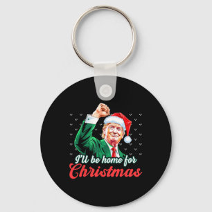 Chaveiro Eu Estarei Em Casa Para O Natal Engraçado.