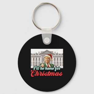 Chaveiro Eu Estarei Em Casa Para O Natal Engraçado.
