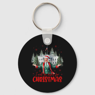 Chaveiro Eu estarei em casa para o Natal Trump Pajamas Holi