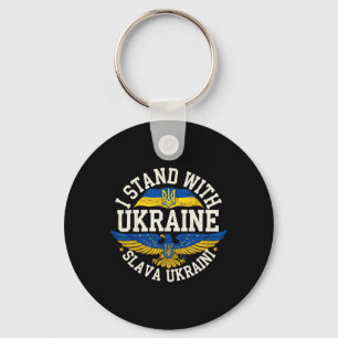 Chaveiro Eu Estou Com a Ucrânia Slava Ukraini Glória à Ucrâ