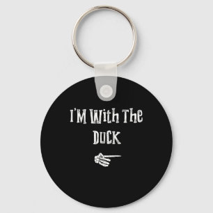 Chaveiro Eu Estou Com O Duck Halloween Figurume Casais Engr