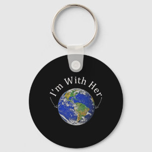 Chaveiro Eu estou com seu Dia da Terra ambiental