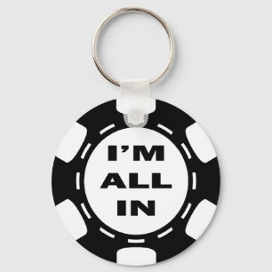 Chaveiro Eu estou TODO NA MICROPLAQUETA de PÓQUER