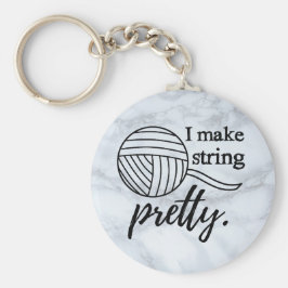 Chaveiro Eu faço a string Bonito ・ Artesanatos Yarn Marble