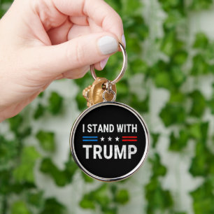 Chaveiro Eu Fico Com A Bandeira Trump American