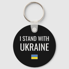 Chaveiro Eu Fico Com A Ucrânia | Bandeira Nacional da Ucrân