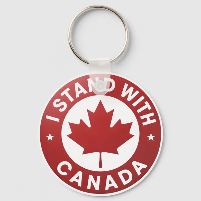 Chaveiro Eu fico com o Canadá (Frente)