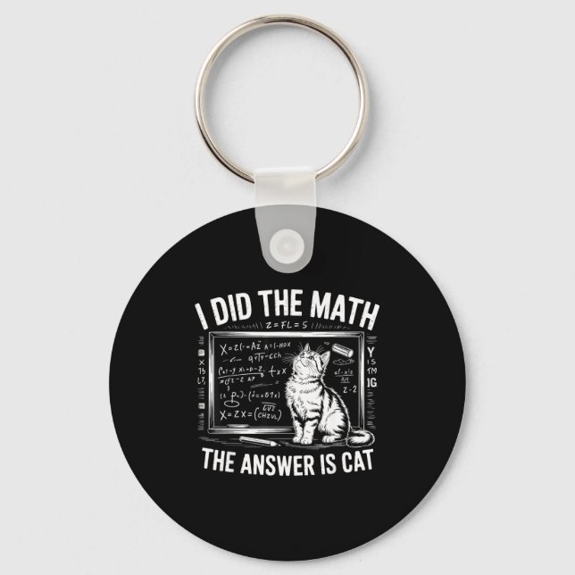Chaveiro Eu Fiz A Conta A Resposta É Matemática De Gato Eng (Frente)