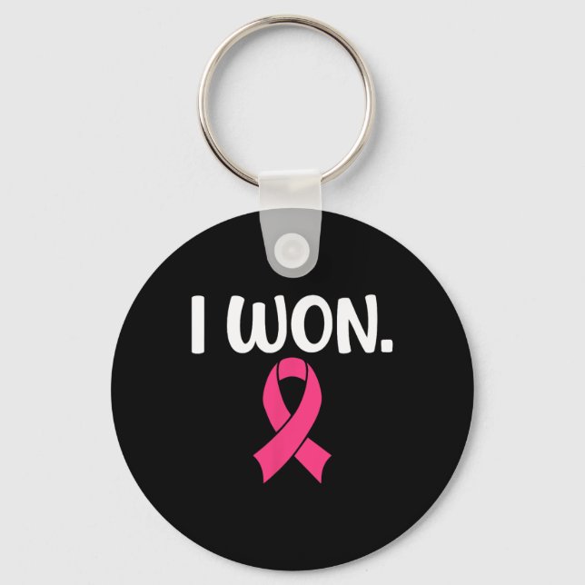 Chaveiro Eu ganhei o apoio de conscientização do Cancer da  (Frente)