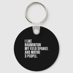 Chaveiro Eu Gosto de Amante de Badminton Spaniel de Campo D