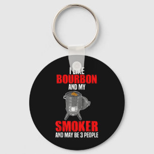 Chaveiro Eu Gosto De Bourbon Meu Fumador 3 Pessoas Barbeq C