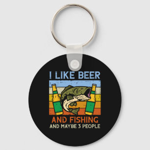 Chaveiro Eu Gosto De Pescar E Três Pessoas Retro Pescador A
