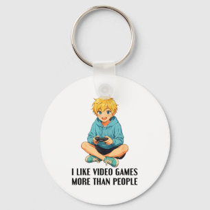 Chaveiro Eu Gosto de Video Games Mais do que Pessoas Gamer