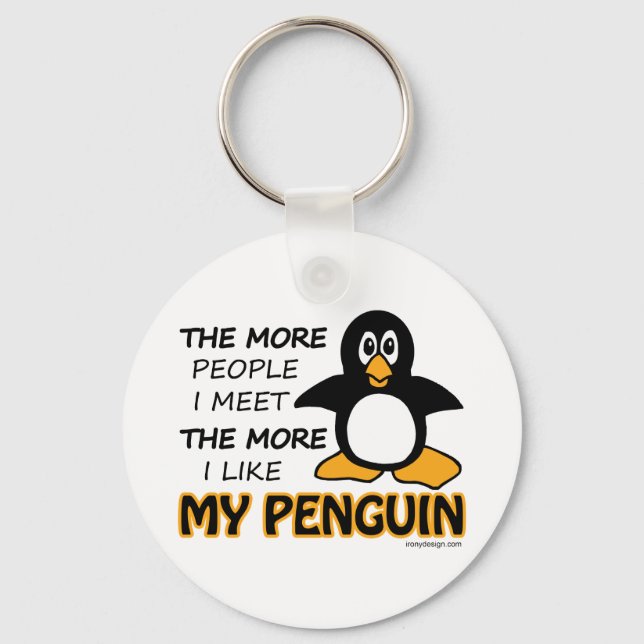 Chaveiro Eu Gosto Mais Do Meu Pinguim (Frente)
