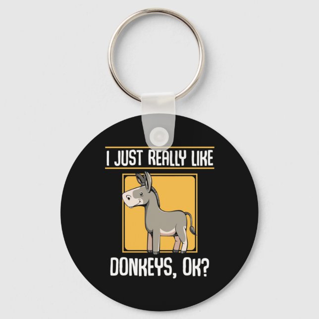 Chaveiro Eu Gosto Muito De Donkeys (Frente)