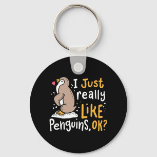 Chaveiro Eu Gosto Muito De Pinguins.