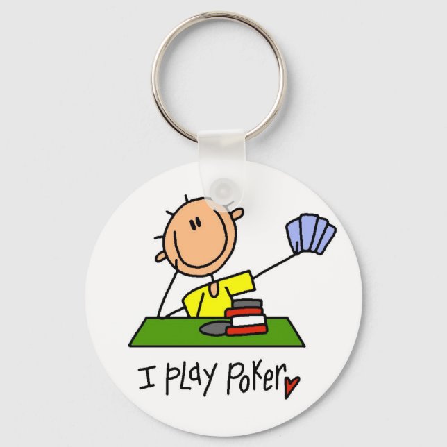 Chaveiro Eu Jogo Camisetas de Poker e Presentes (Frente)