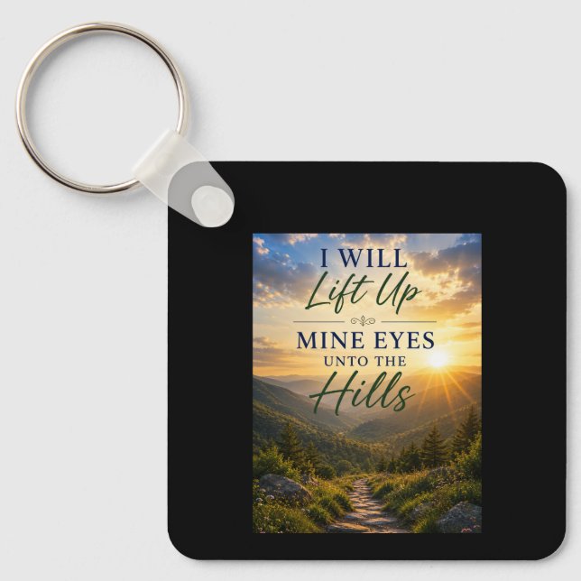 Chaveiro Eu Levantarei Meus Olhos Para os Montes (Frente)