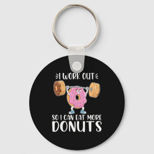Chaveiro Eu Me Exercito Para Poder Comer Mais Donuts - Amor