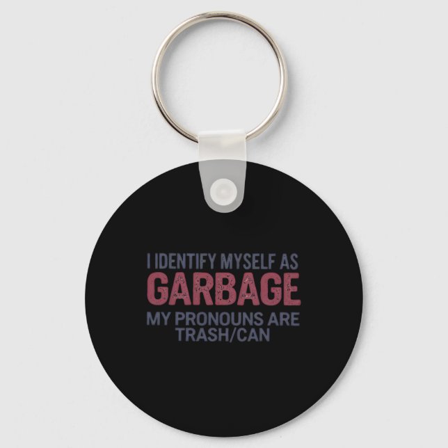 Chaveiro Eu Me Identifico Como Garge Garge Engraçado Para T (Frente)