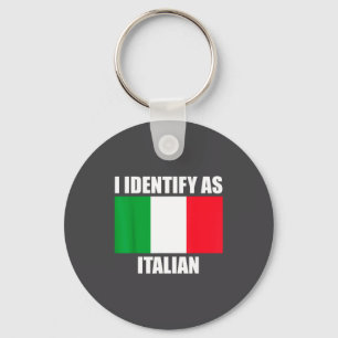 Chaveiro Eu Me Identifico Como Italiano Bandeira Divertida 