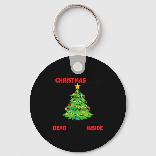 Chaveiro Eu Me Identifico Como Uma Árvore De Natal Iluminad (Frente)