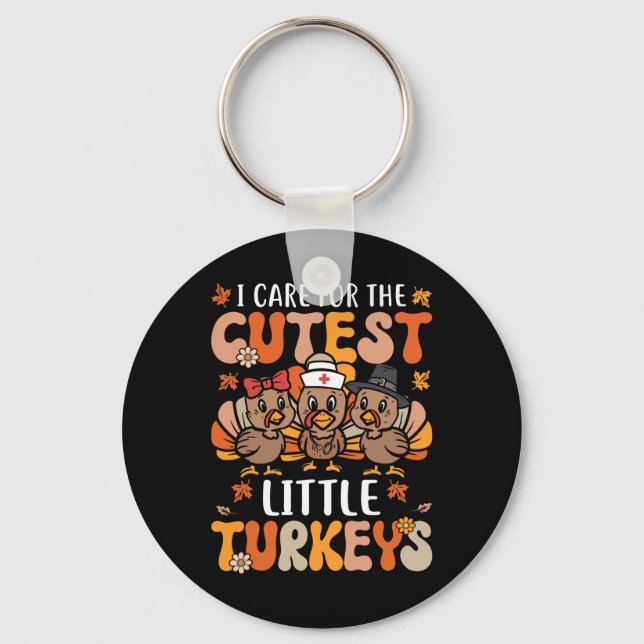 Chaveiro Eu Me Preocupo Com Os Pequenos Perus Mais Bonitos  (Frente)