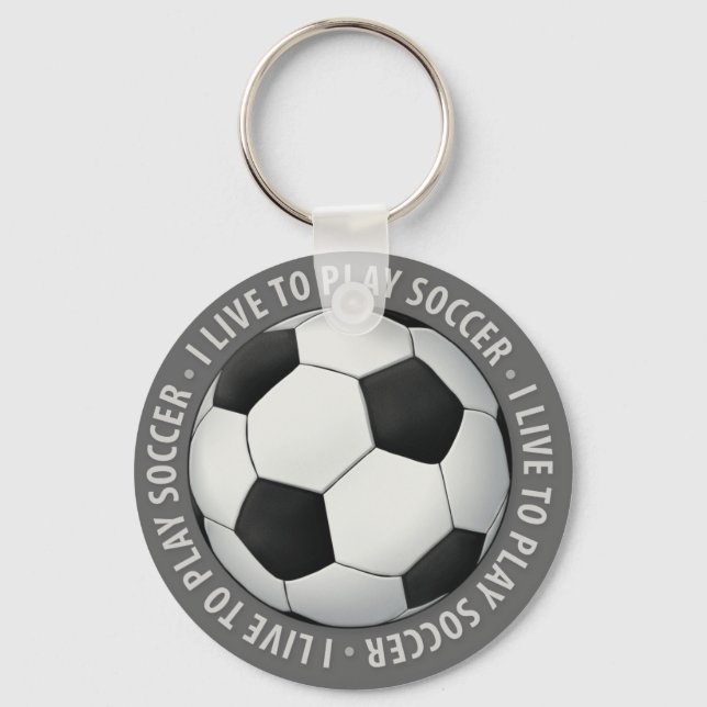 Chaveiro Eu moro para jogar futebol | Presente Fanático Esp (Frente)