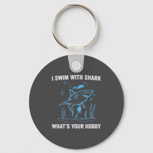Chaveiro Eu Nado Com Tubarão, Qual É o Seu Hobby, Scuba Div