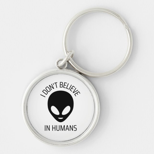 Chaveiro Eu não acredito em humanos (Frente)