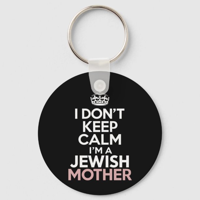 Chaveiro Eu Não Fico Calma Sou Uma Mãe Judia Hanukkah (Frente)