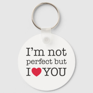 Chaveiro Eu não sou perfeito mas eu amo-o