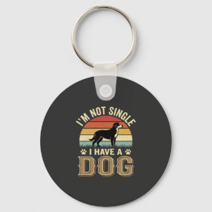 Chaveiro Eu Não Sou Solteiro Amante De Cachorro Vintage