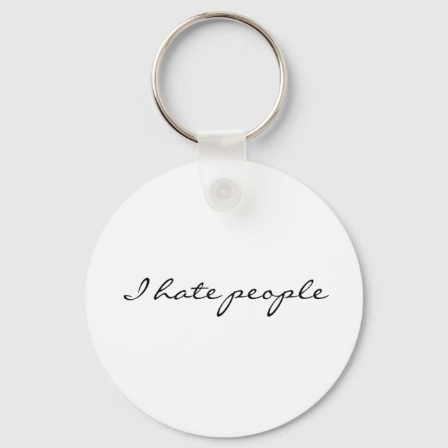 Chaveiro Eu odeio pessoas (Frente)
