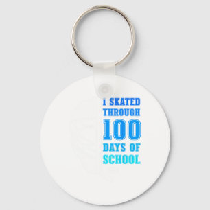 Chaveiro Eu Patinei Através de 100 Dias de Escola Menino de