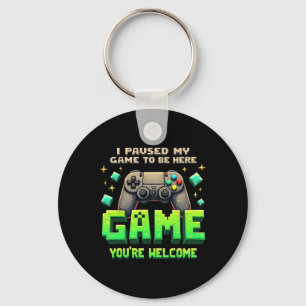 Chaveiro Eu Pausar Meu Jogo Para Estar Aqui Funny Gamer Pix