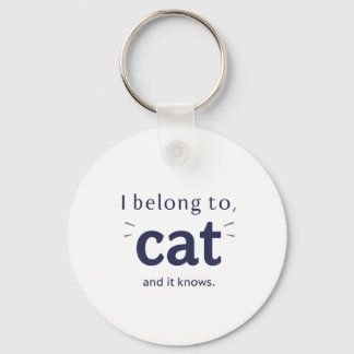 Chaveiro Eu Pertenço ao Gato