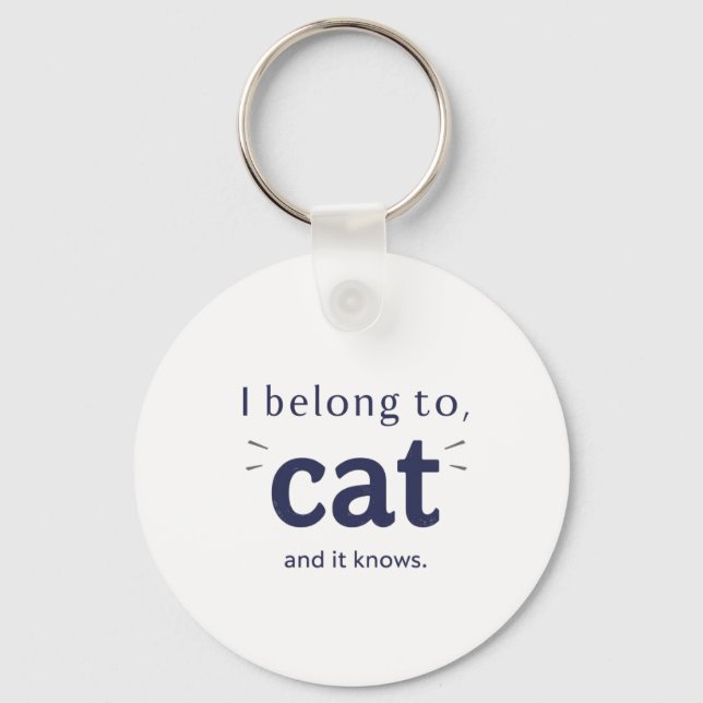 Chaveiro Eu Pertenço ao Gato (Frente)