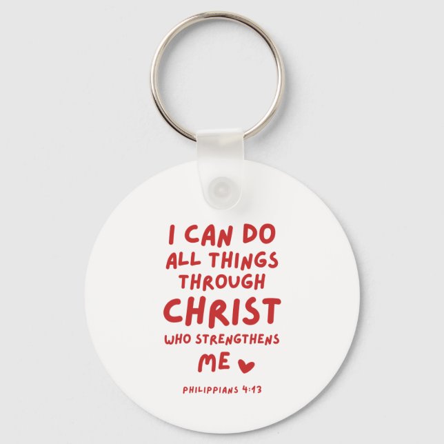Chaveiro Eu Posso Fazer Todas As Coisas, Philippians 4:13 (Frente)