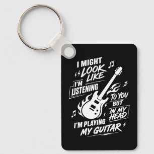 Chaveiro Eu Posso Parecer Estar Ouvindo Guitarra