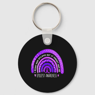Chaveiro Eu Posso Ter Consciência Epilepsia Roxo Arco-Íris