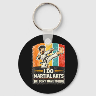 Chaveiro Eu Pratico Artes Marciais Design Retrô Divertido d