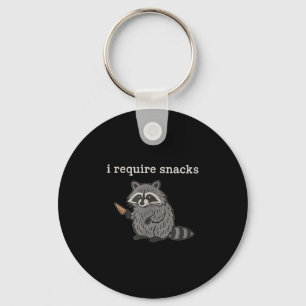 Chaveiro Eu Preciso De Snacks De Camiseiros Raccoon Mulhere