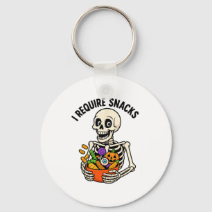Chaveiro Eu Preciso De Snacks Engraçados Esqueleto Do Dia D