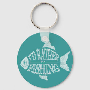 Chaveiro Eu preferencialmente estaria pescando - design