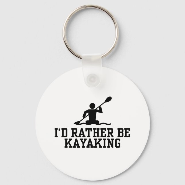 Chaveiro Eu preferencialmente ser Kayaking (Frente)