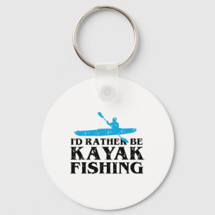 Chaveiro Eu Preferiria Estar Pescando de Caiaque Amor Fofo