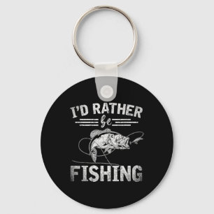 Chaveiro Eu Preferiria Estar Pescando Presente Divertido de