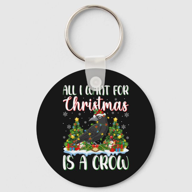 Chaveiro Eu Quero O Natal É Uma Árvore De Árvore De Pássaro (Frente)